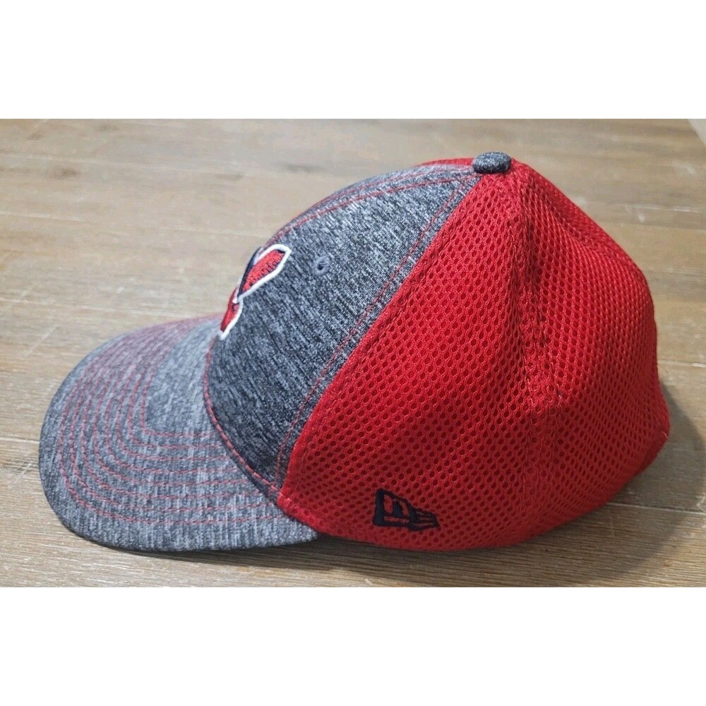 Cleveland Indians Chief Wahoo Hat New Era Gray & Red Cap MLB Baseball 9Forty Adj - Picture 2 of 6